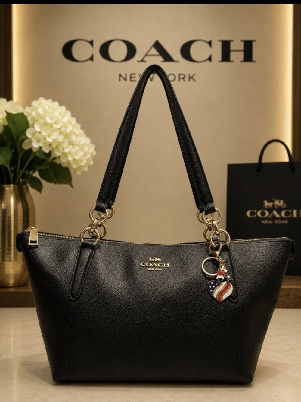 COACH Ava Crossgrain Leather Tote
